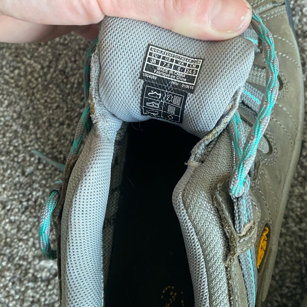 KEEN Women's Brown and Teal Athletic Shoes - Picture 4 of 6